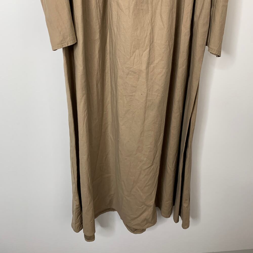 Reformation Luce Long Sleeve Stretch Khaki Midi Dress Womens 0 - Picture 6 of 16